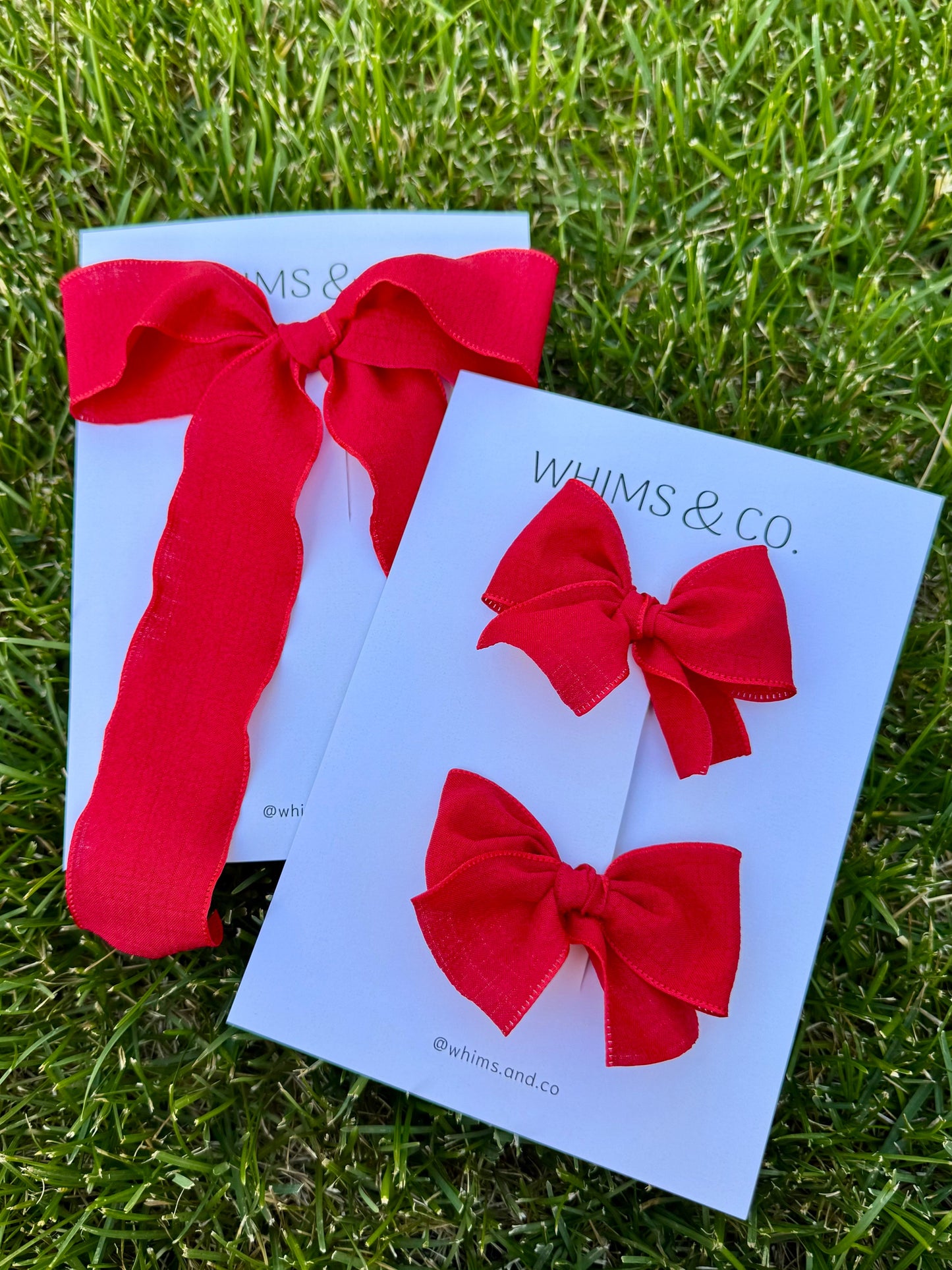 Bright Red Frill Long Bow