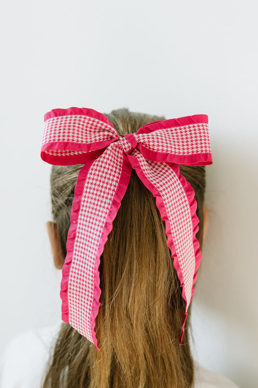 Long Houndstooth Bow