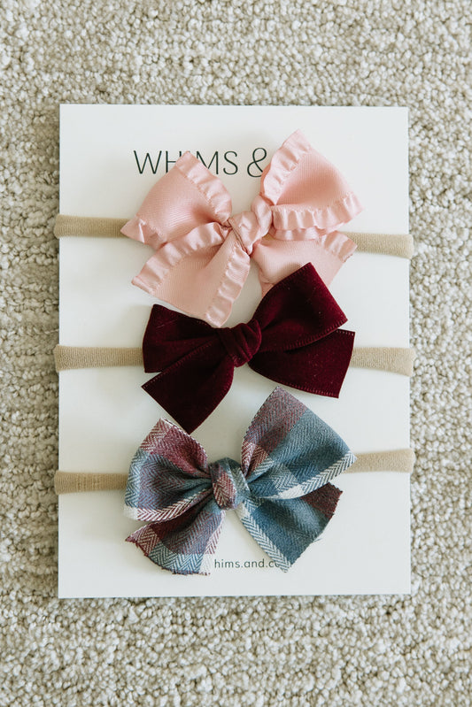 Blush & Burgundy Trio