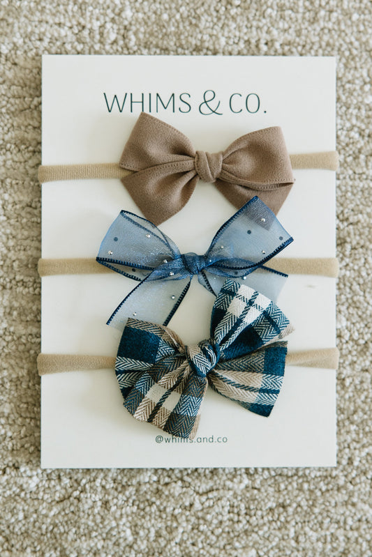 Midnight Blue Plaid Sparkle