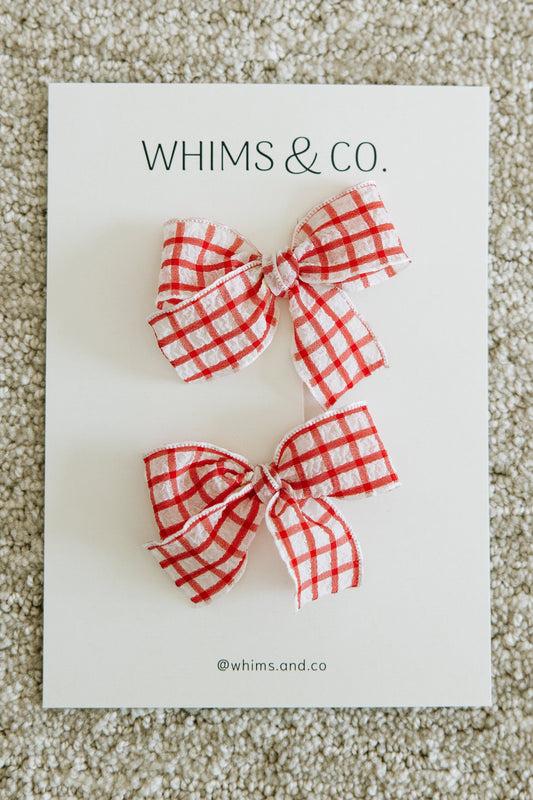 Checkered Clip Pigtails