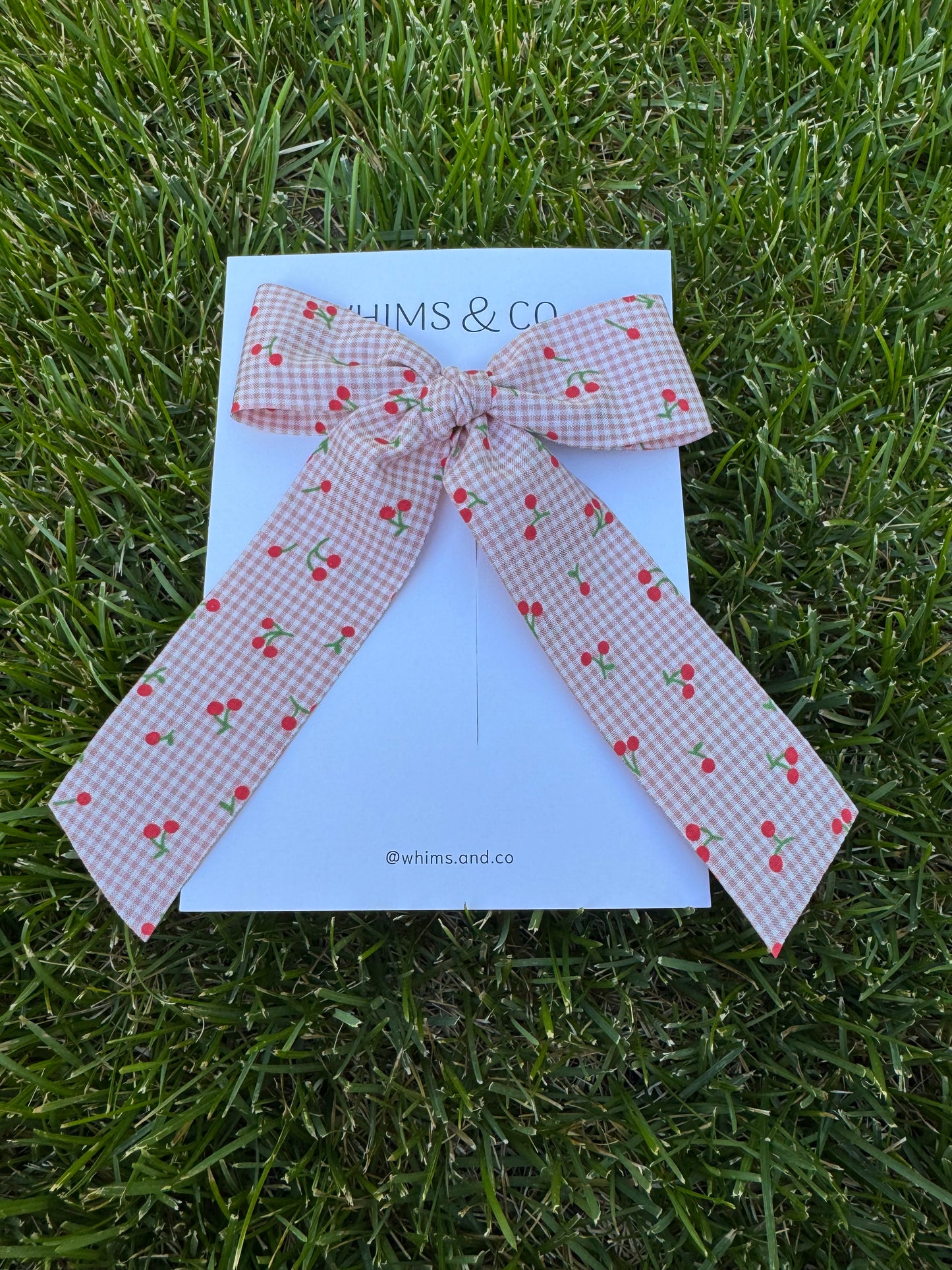 American Cherry Long Hair Bow