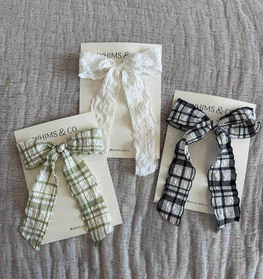 Classic Ruffled Frill Long Bow