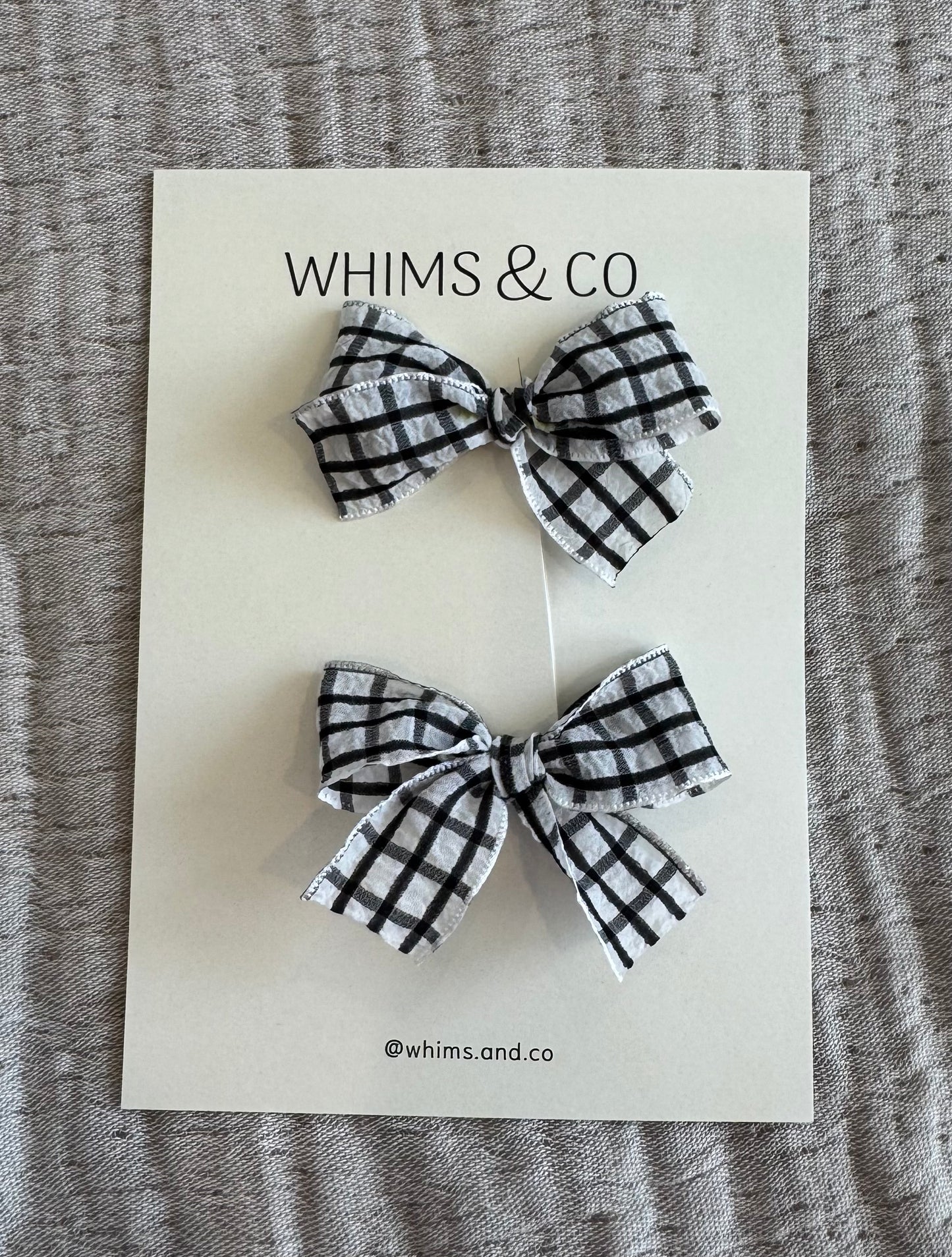 Checkered Clip Pigtails