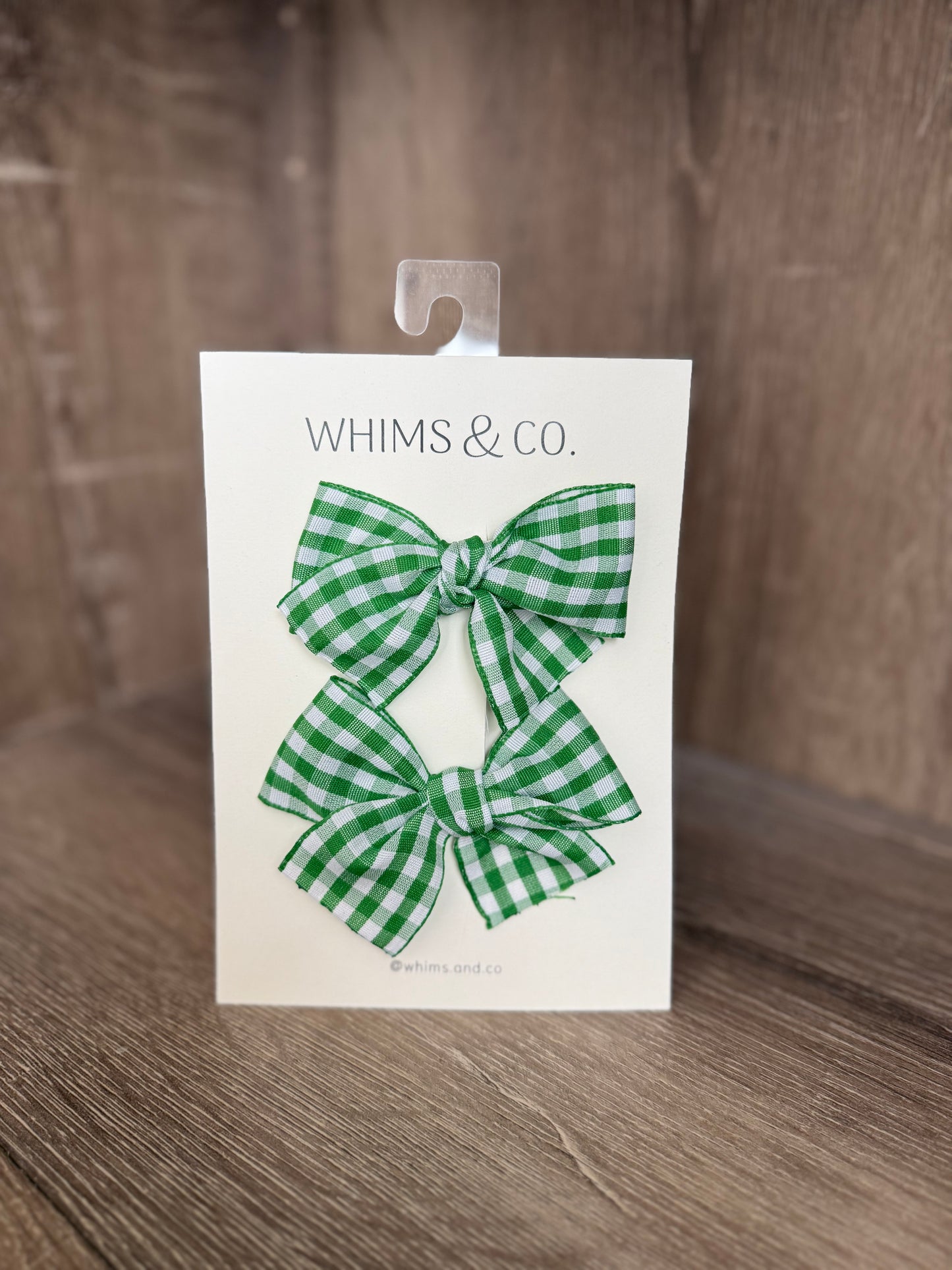 Green Gingham Pigtails