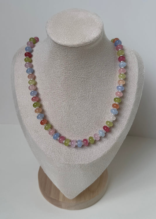Pastel chunky beaded necklace