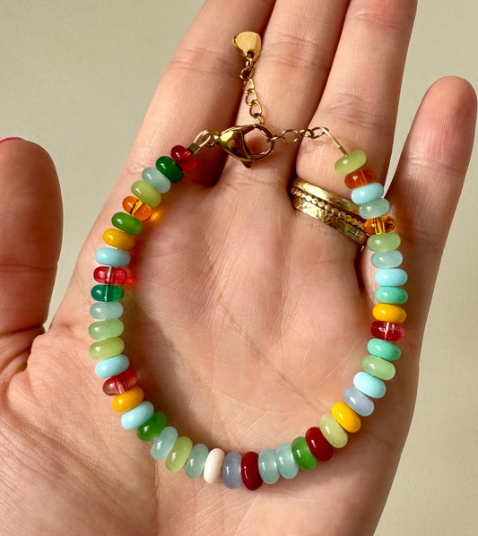 Rainbow Beaded Bracelet